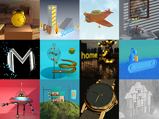 近期临摹李翔C4D作品案例合集