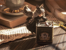 【手办摄影】核糖文化「茶会猫 狸花猫」