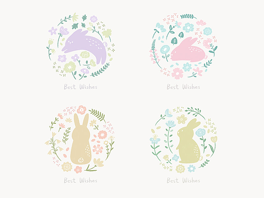 花間小兔系列插畫（個人主頁-ZNjUxOTk1MjQ=） - 創(chuàng)作習(xí)作 - 站酷設(shè)計師小婷子zi原創(chuàng)素材 - 站酷ZCOOL