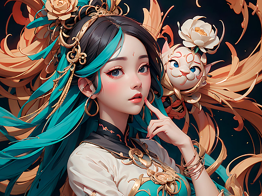 【AI绘画作品-123】梦回大唐