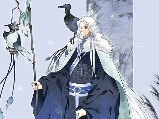 孤舟蓑笠翁,独钓寒江雪。