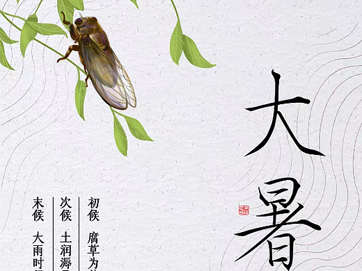 大暑节气海报