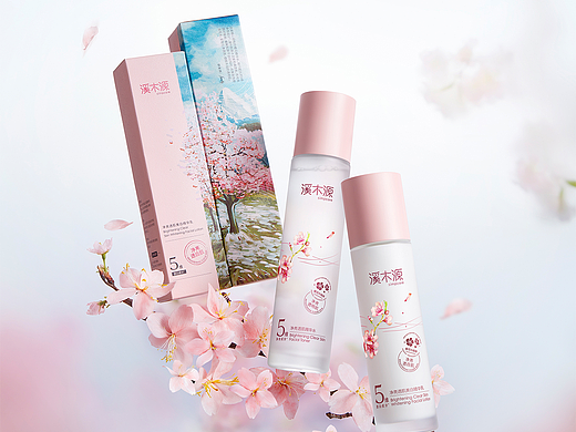 溪木源护肤品丨樱花美白系列野鹿摄影
