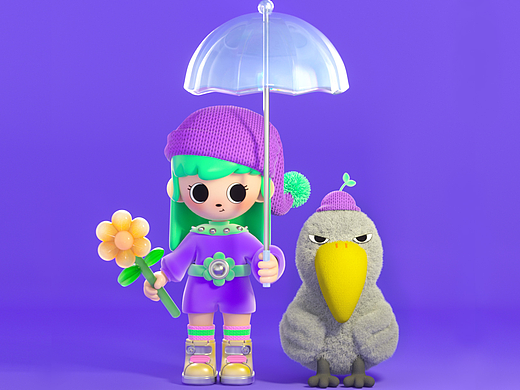 C4D character——我和YaYa