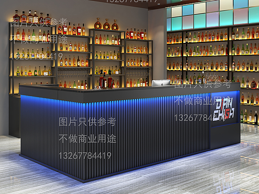 3dmax工装吧台收银台建模渲染作品效果图（家具家居）