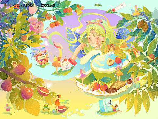 #my CLARINS寻找天然好食肌#海报设计——梦游仙境