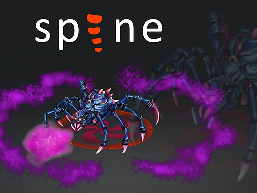 SPINE动效-蜘蛛动作