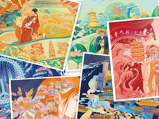 运河城市系列插画