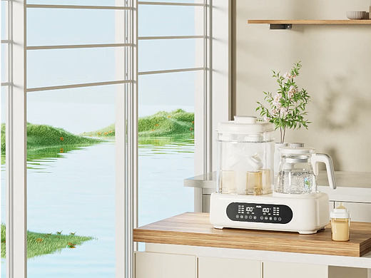 C4D三维产品动画+OC渲染，母婴调奶消毒器调奶动画制作