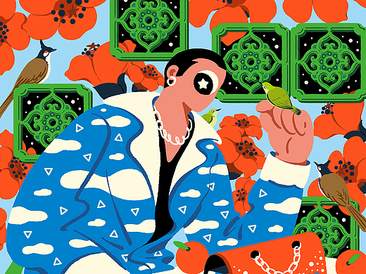《穿新衣》系列插画