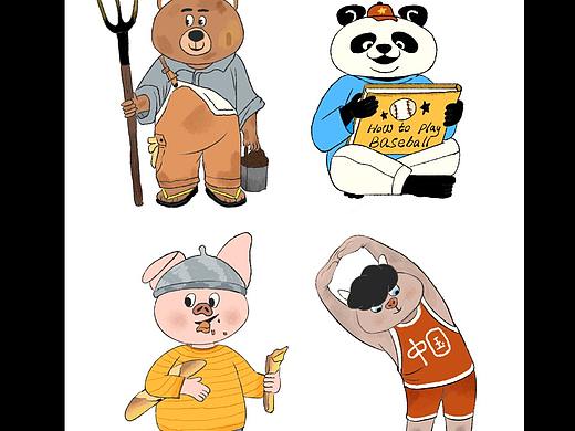 人物角色设计（个人主页-ZNjY3OTkyNzY=） - 商业插画 - 站酷设计师廖慢慢猫原创素材 - 站酷ZCOOL