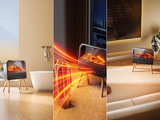 暖风机场景渲染