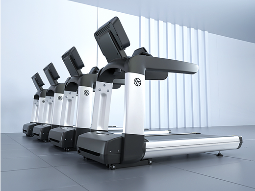 跑步机3D健模渲染