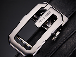 商务黑底皮带拍摄