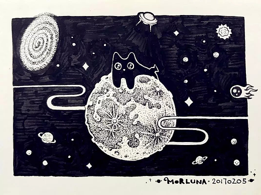 貓與露娜（個人主頁-ZNDg3ODM0MzY=） - 創(chuàng)作習(xí)作 - 站酷設(shè)計師Morluna魔娜原創(chuàng)素材 - 站酷ZCOOL