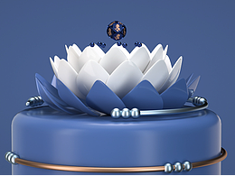 C4D短片制作/中國古建筑/花開見佛 佛系白蓮花