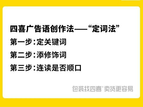 定词法：如何快速写广告语的方法