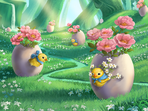 夢(mèng)幻花園（個(gè)人主頁(yè)-ZNjA0ODQ3NjQ=） - 游戲原畫 - 站酷設(shè)計(jì)師Sindy若葉原創(chuàng)素材 - 站酷ZCOOL