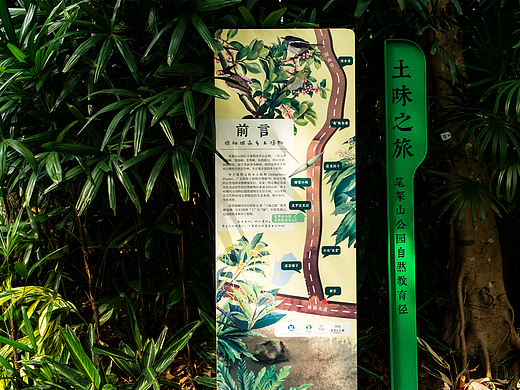 深圳笔架山公园自然教育径--解说牌