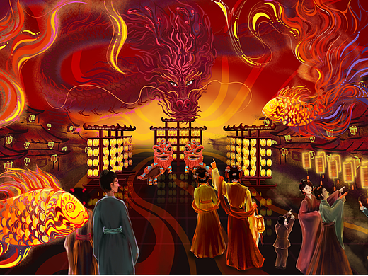 2024甲辰龙年元宵节《龙鱼闹元宵》