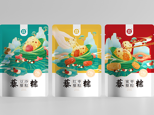 【五禾农业】藜粽礼盒包装│包装/农业/插画/藜粽