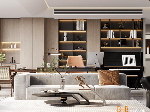 现代客餐厅（个人主页-ZNjE2MjkzODQ=） - 家装设计 - 站酷设计师本本视觉原创素材 - 站酷ZCOOL