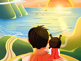 父亲节插画海报（已商用）