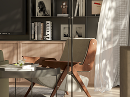 一间以木色为主的客厅