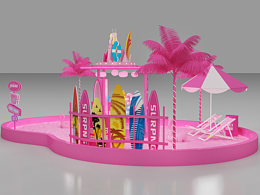 夏日沙滩，夏日美陈户外打卡区