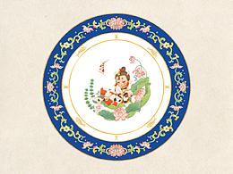 锦鲤喵灵灵瓷器设计