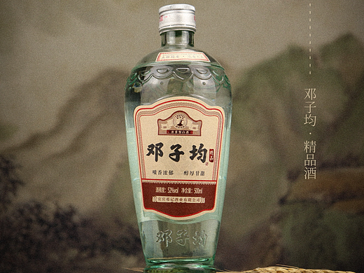 复古经典白酒产品的拍摄