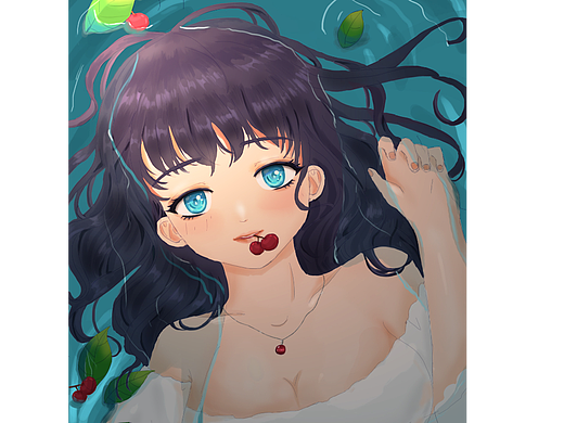 躺在水中的女孩（个人主页-ZNjI1NTY2ODQ=） - 创作习作 - 站酷设计师洁妮子原创素材 - 站酷ZCOOL