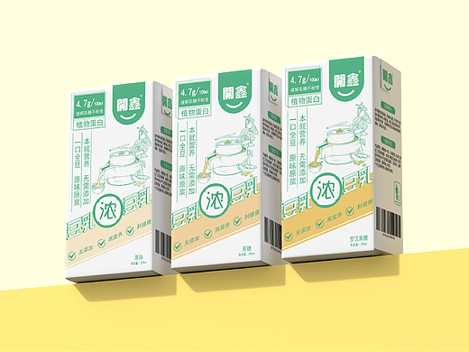 開鑫浓豆乳包装设计/豆乳浓豆乳