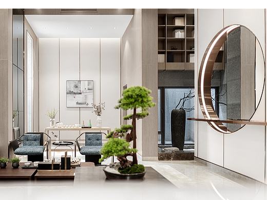 新中式別墅（個人主頁-ZNjIyMTYxMjQ=） - 家裝設計 - 站酷設計師安然15250226276原創(chuàng)素材 - 站酷ZCOOL