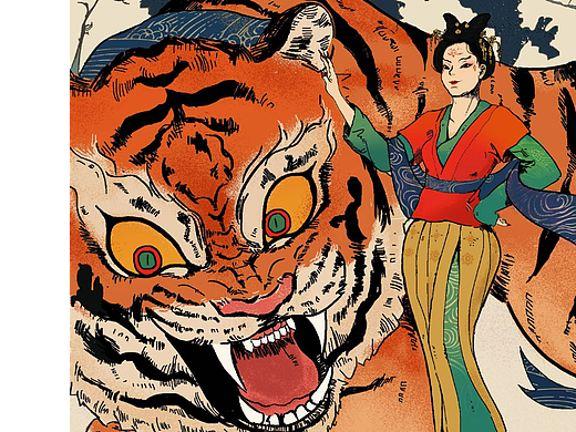 狐假虎威（個人主頁-ZNjE1NDE3NTY=） - 創(chuàng)作習(xí)作 - 站酷設(shè)計師菲呂拉原創(chuàng)素材 - 站酷ZCOOL