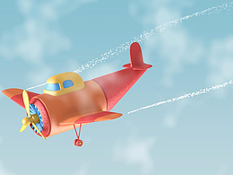 儿童飞机建模渲染