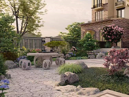 别墅庭院，还原无限自然山水之趣