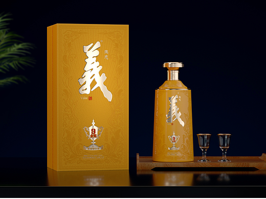 梁山义酒【小米原浆系列】白酒包装设计包装设计白酒
