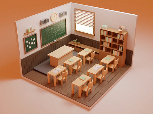 blender建模-教室场景