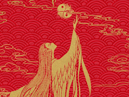 以龙凤为题材的喜盒礼品设计