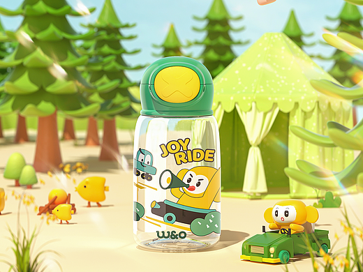 儿童塑料杯渲染 第三波