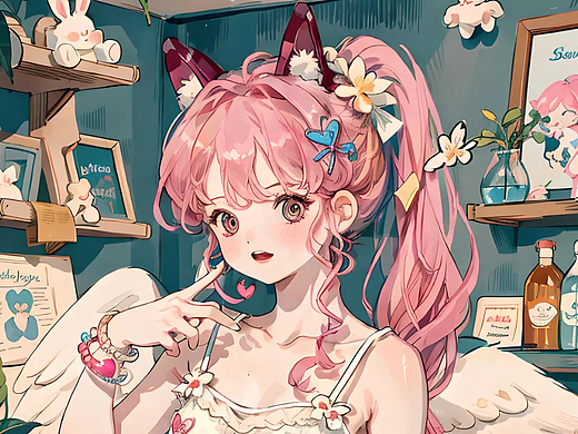 粉色小女孩