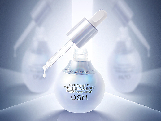 小白灯精华液场景图拍摄修图