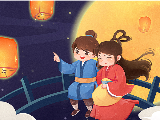 七夕可爱牛郎织女(个人主页-ZNjExNzIyMDA=) - 商业插画 - 站酷设计师有肺无心原创素材 - 站酷ZCOOL