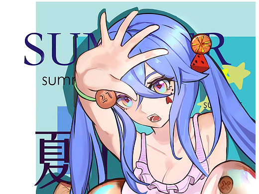 夏日少女海报
