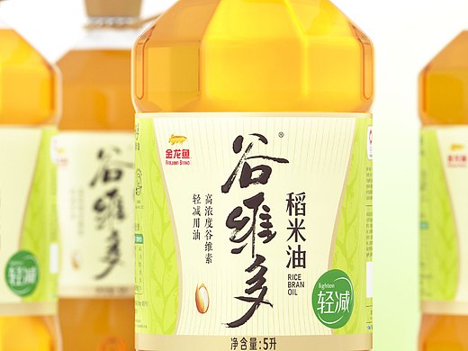 金龙鱼·谷维多 轻减稻米油 包装设计
