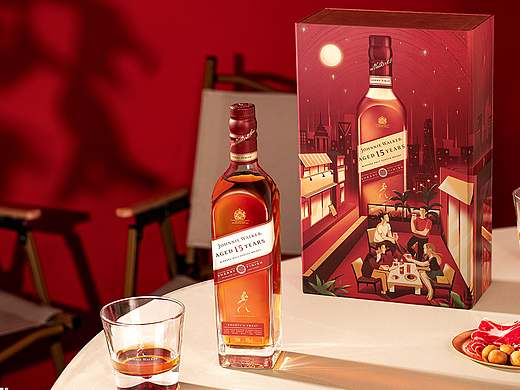 Johnnie Walker尊尼获加中秋礼盒包装插画