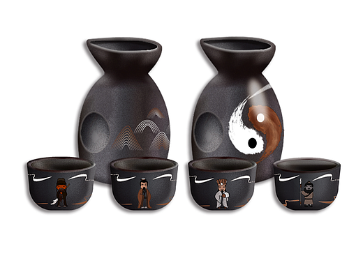 三国八阵图主题酒具包装设计练习