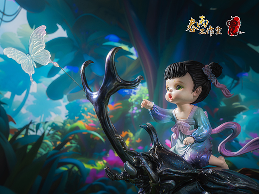 筋兜云& 春雨工作室 二十四节气作品雕像: 惊蛰 · 嬉蝶
