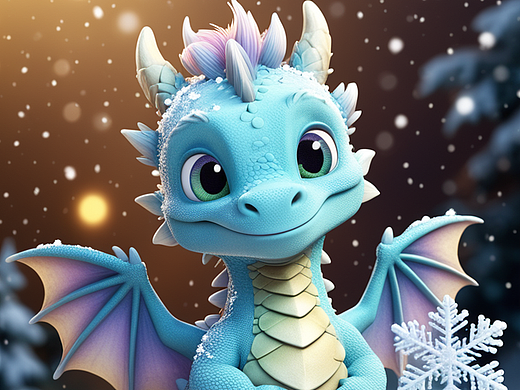 新年新气象，龙年可爱的龙宝宝也诞生了（个人主页-ZNjc0MzE1NzI=） - AI作品 - 站酷设计师高洛里原创素材 - 站酷ZCOOL